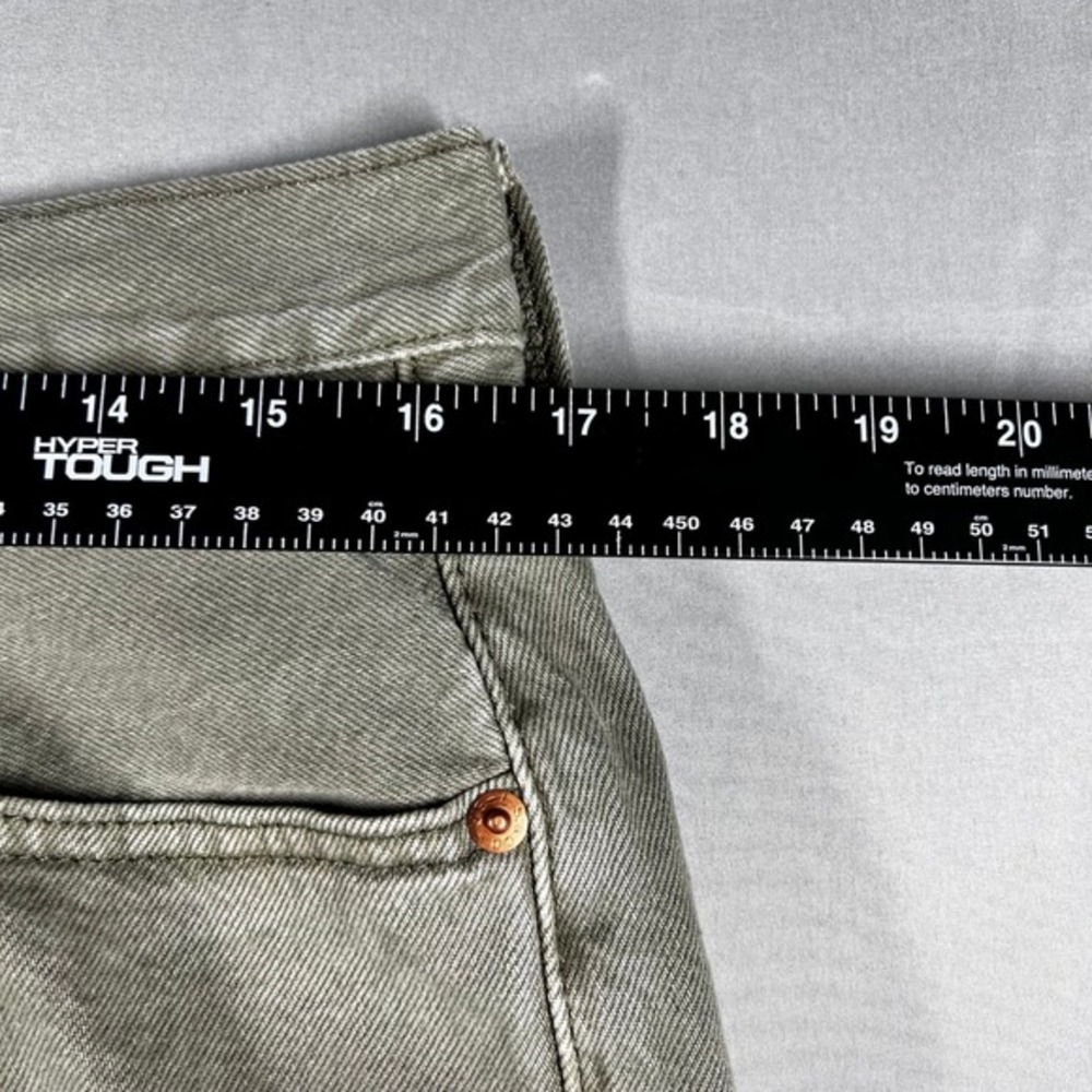 Levis 501 Button Fly Shorts Sage Green 31-32 Waist NWT Grunge Normcore Casual - Picture 11 of 11